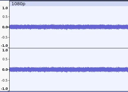 Waveform view of YouTube recorded track