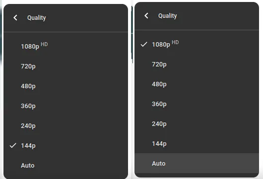 YouTube audio settings